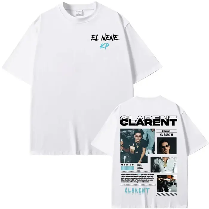 Rappeur CLARENT Album 2025 Tour Merch T-shirt vêtements pour hommes mode Hip Hop rétro T-shirts unisexe coton ample