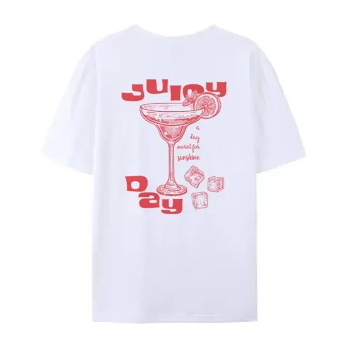 T-Shirt de Cocktail Imprimé au Dos pour Femme
