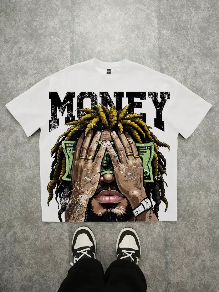 Le nouveau t-shirt pour homme pour l'été 2025 présente un motif imprimé lettres décontracté, tendanc
