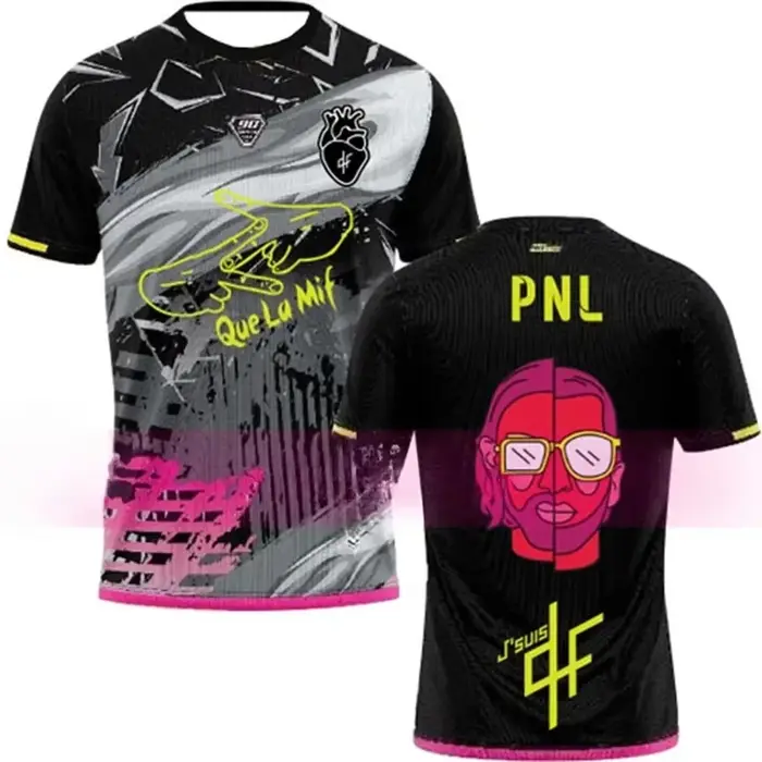 Nouveauté Été 2026 T-shirt PNL Thailande pour Enfants et Adultes, Col Rond, Coupe Ample, Respirant, Unisexe, pour le Sport