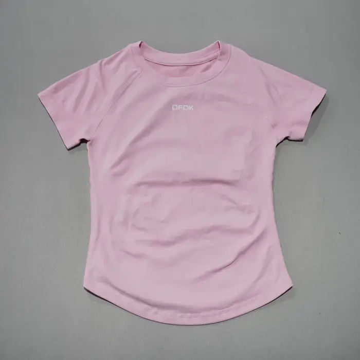DFDK T-shirt élastique à manches courtes pour femme