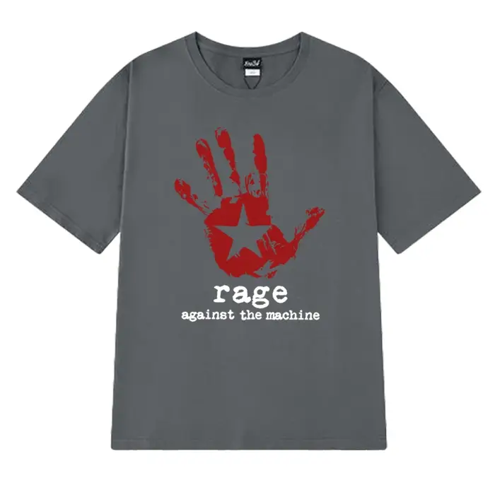 T-shirts à manches courtes imprimés sur le thème de Rage Against The Machine