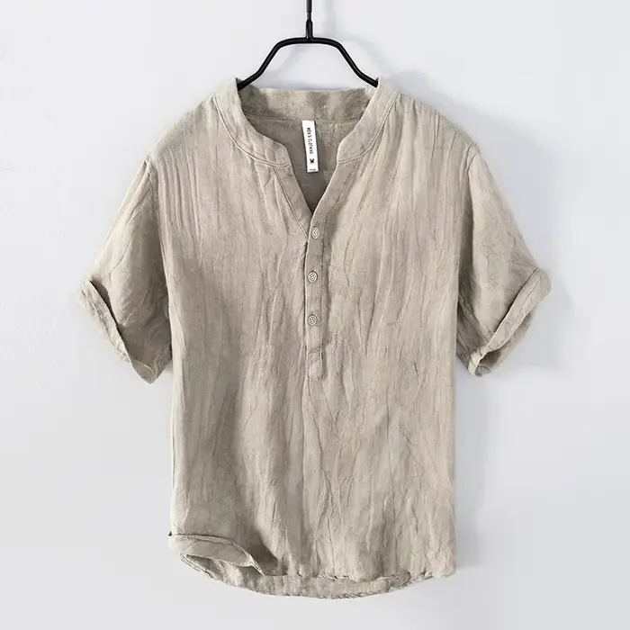 T-Shirt Vintage en lin pour hommes