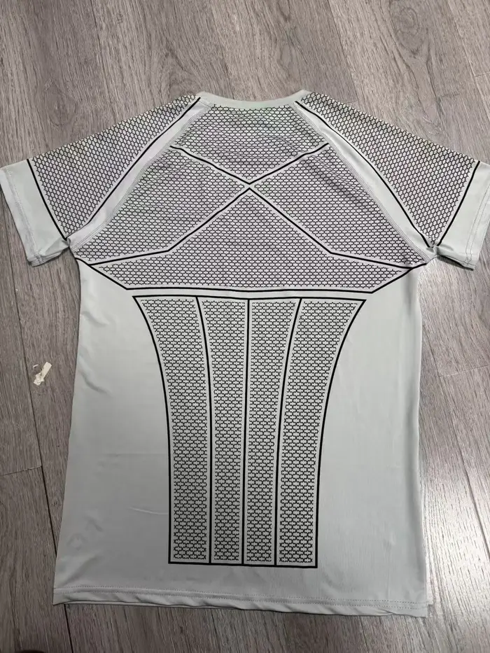 T-shirt de sport pour hommes, vêtements de fitness à manches courtes, adapté à la course et à l'entr