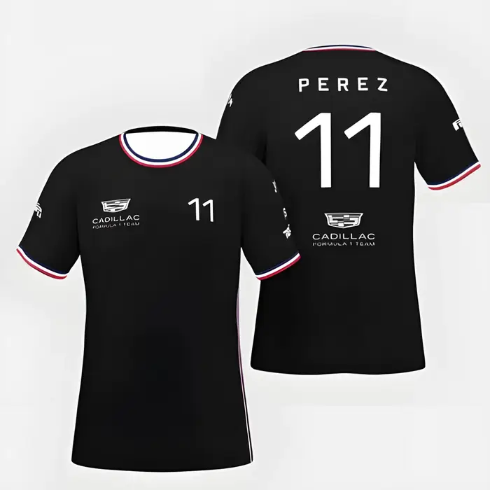 T-shirt respirant à séchage rapide pour sports extrêmes en plein air de l'équipe Cadillac Racing, mo