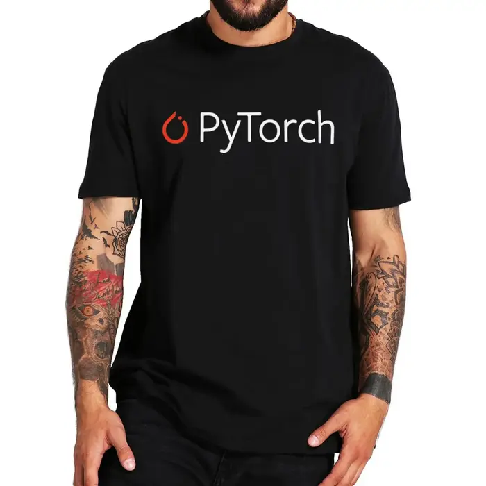 T-shirt en coton à col rond avec logo Pyfox pour hommes