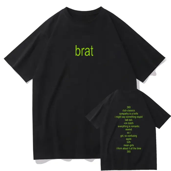 Charli Xcx avec invité spécial Shygirl T-Shirts Brat Album hommes femmes vêtements esthétique unisex