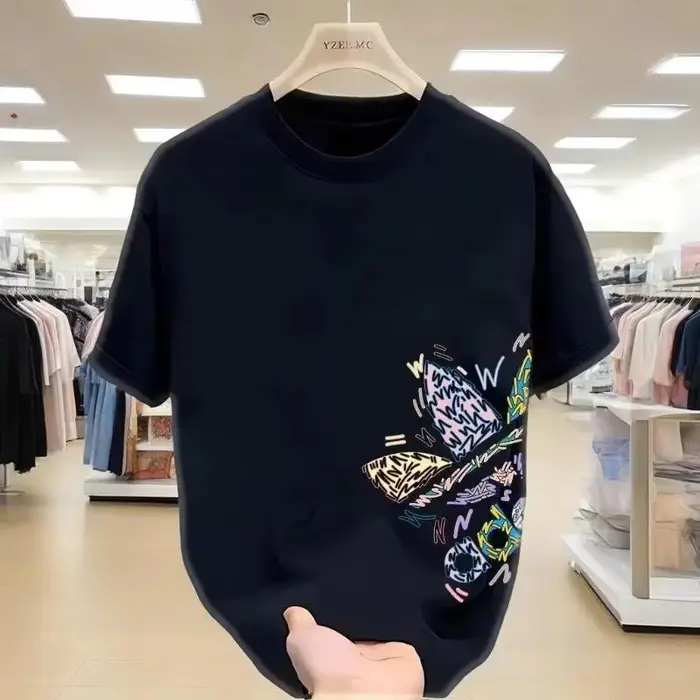 T-shirt classique avec logo de marque sportive, en coton, avec image graphique, pour hommes et femme