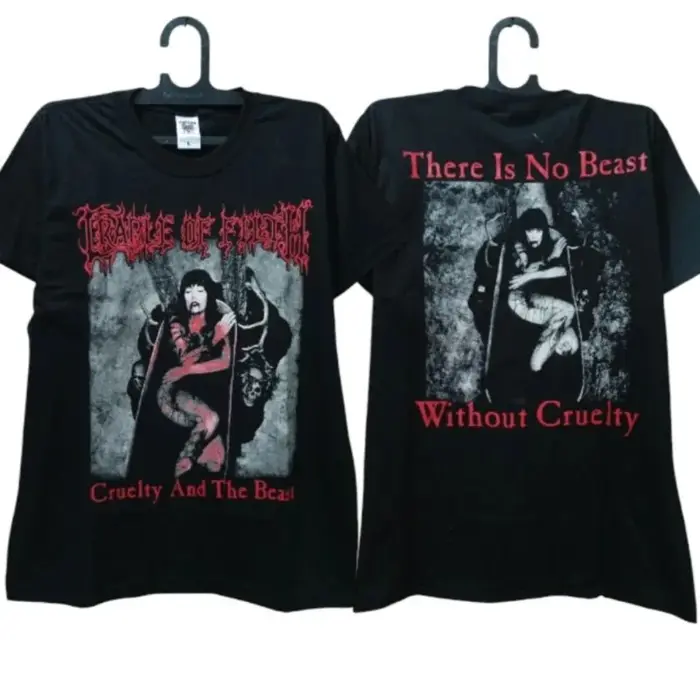T-shirt CRADLE OF FILTH Hip-hop Streetwear surdimensionné Y2k