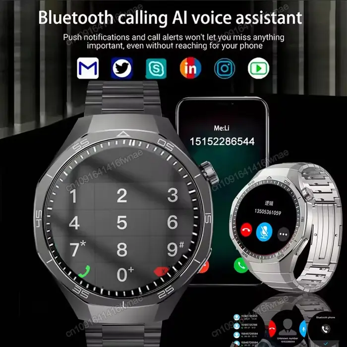 2025 nouveau pour Android ios montre intelligente hommes HD AMOLED écran GPS surface de mouvement fréquence cardiaque Bluetooth appels SmartWatch étanche