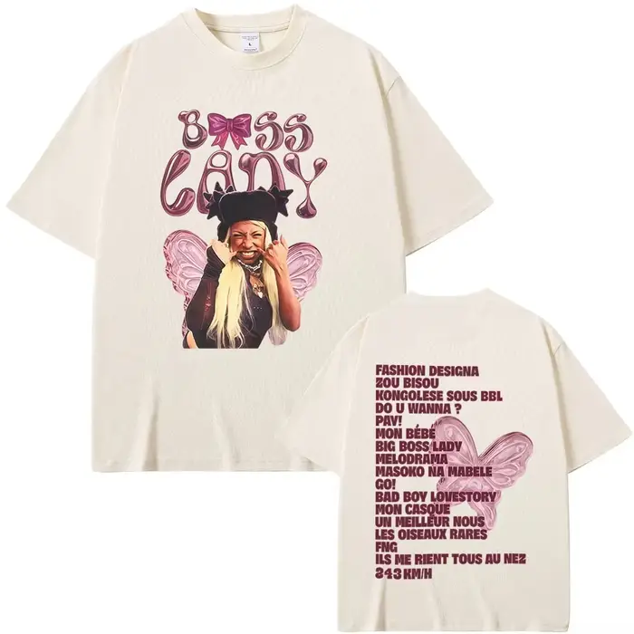 T-shirt graphique de l'album MEGA BBL de la chanteuse rappeuse Theodora, T-shirt imprimé pour fan, s