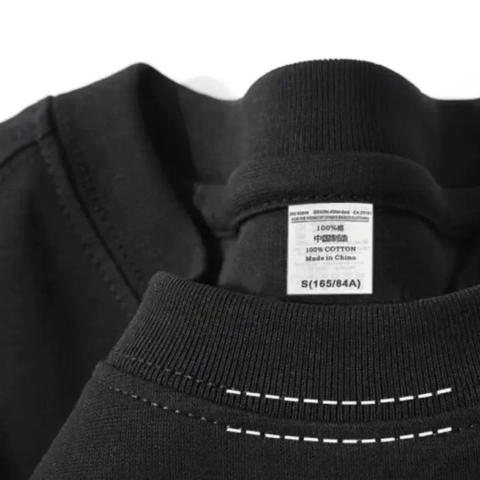 T-shirt en coton épais de bambou pour homme et femme
