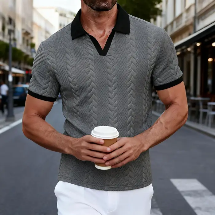 Polo en tricot décontracté pour homme