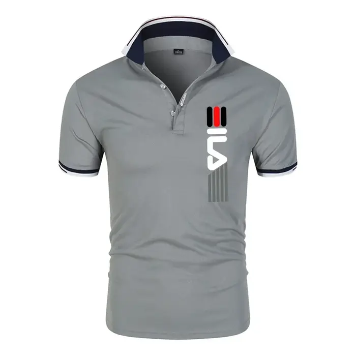 Nouveau Polo Homme Été 2026 à Revers Anti-boulochage Imprimé Manches Courtes Décontracté Chic Coupe Slim pour Hommes