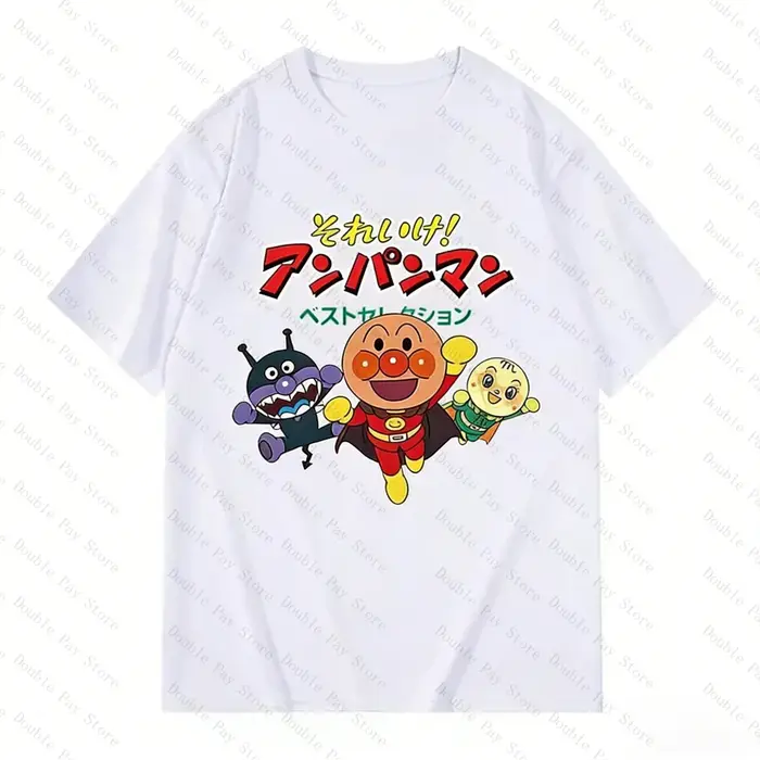 T-shirt à manches courtes pour hommes et femmes, en coton, avec image graphique A-Anpanmans, cadeaux