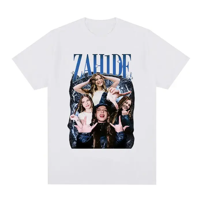 Zahide Merch T-shirt imprimé graphique hommes femmes mode Hip Hop T-shirts coton décontracté surdimensionné à manches