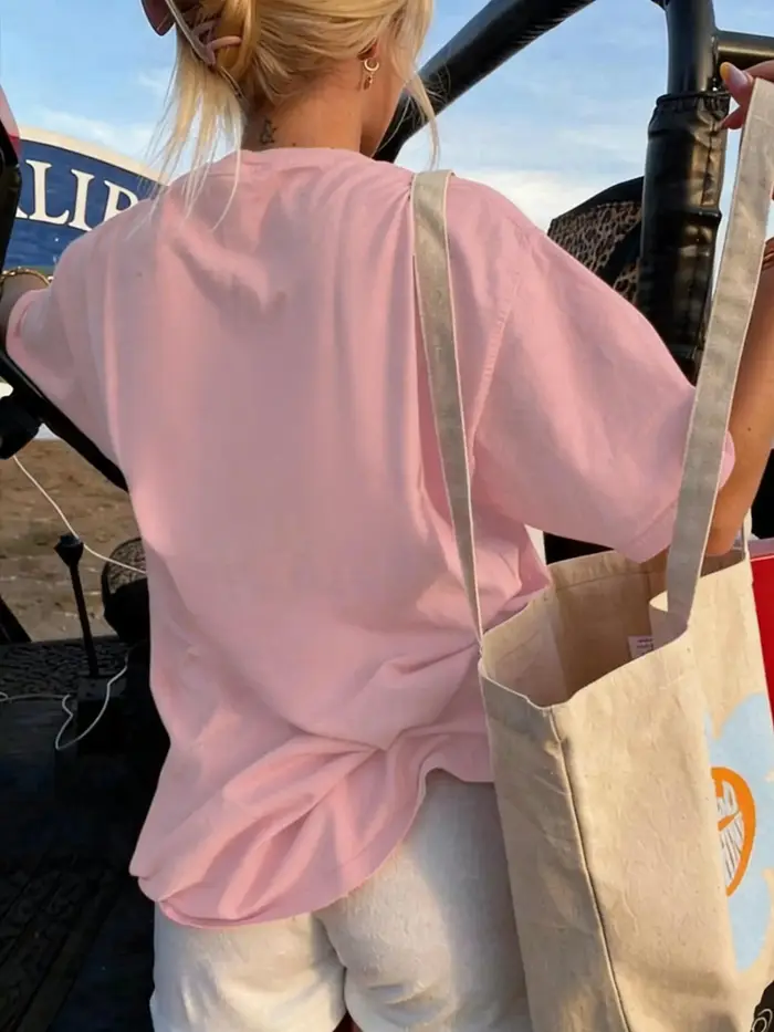 T-shirt coloré 100% coton pour femme