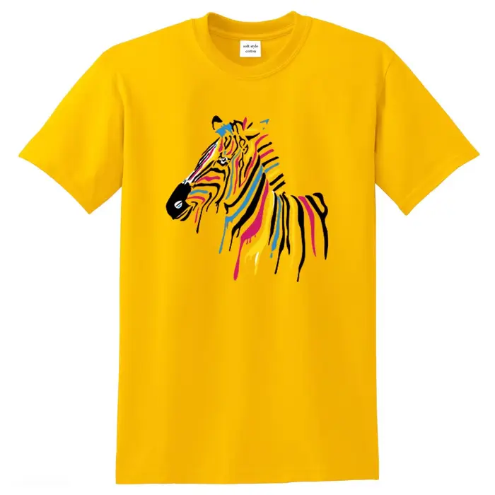 T-shirt imprimé zèbre pour hommes