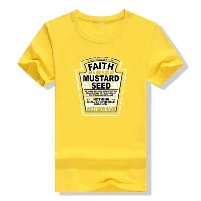 Faith As A Mars of Mustard-T-shirt parodie chrétienne pour hommes et femmes