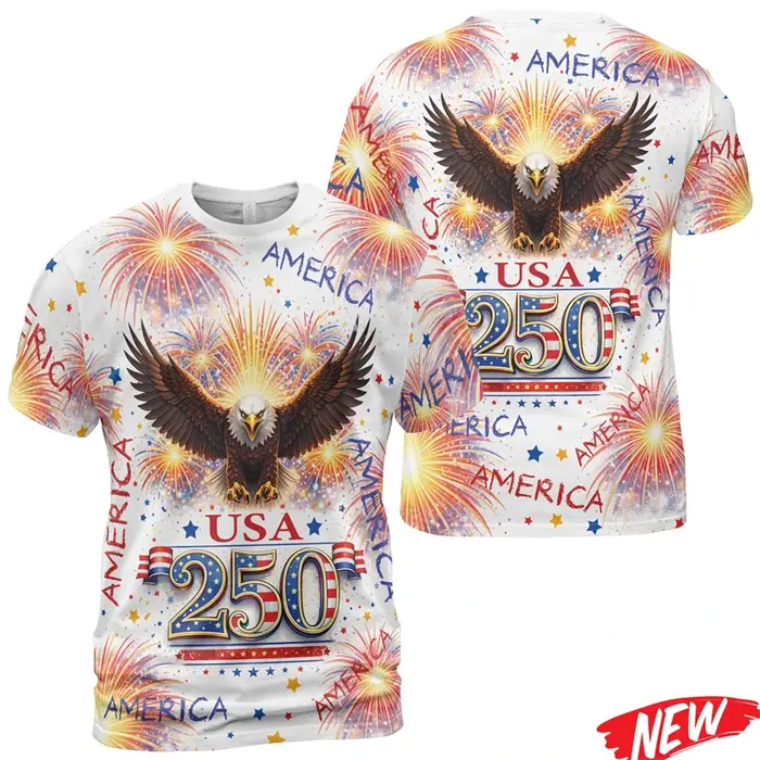 T-shirt pour hommes du 250e anniversaire de l'Amérique