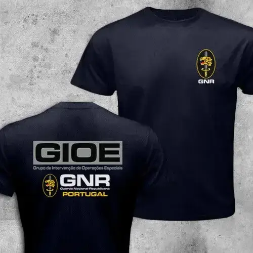 Portugal GNR Garde nationale Gendarmerie GIOE Unité des forces spéciales T-Shirt à manches courtes décontracté coton col rond hommes chemises