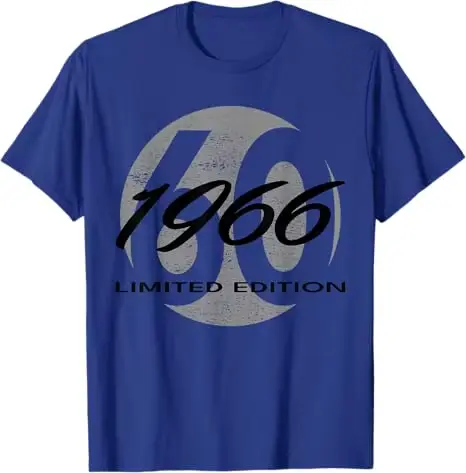 T-shirt drôle pour homme et femme, 60e anniversaire, 60 ans, 1966, cadeau original, né en 1966, t-sh