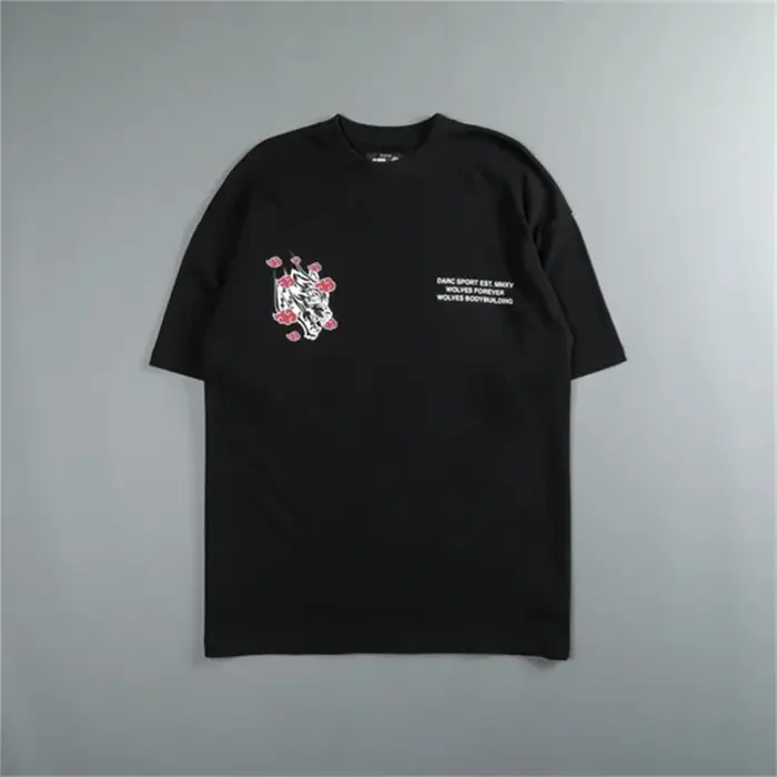 DARC SPORT T-shirt ample à manches courtes en coton imprimé pour hommes et femmes