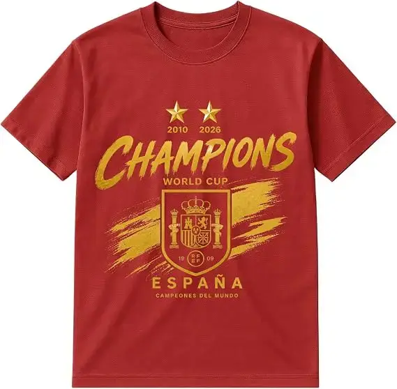 Espagne Champions du Monde, T-shirt Espagne Champions du Monde 2026, T-shirt de supporter de footbal