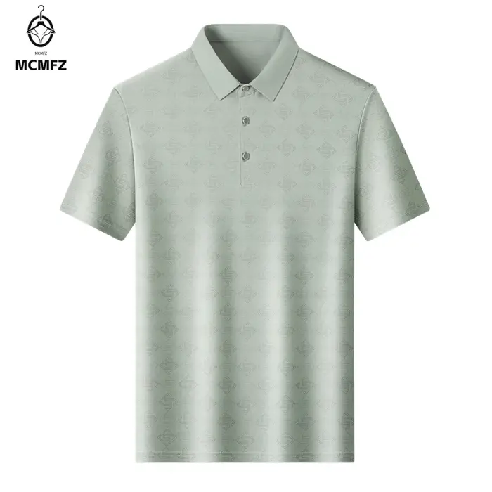 Polo d'affaires pour homme à motif jacquard