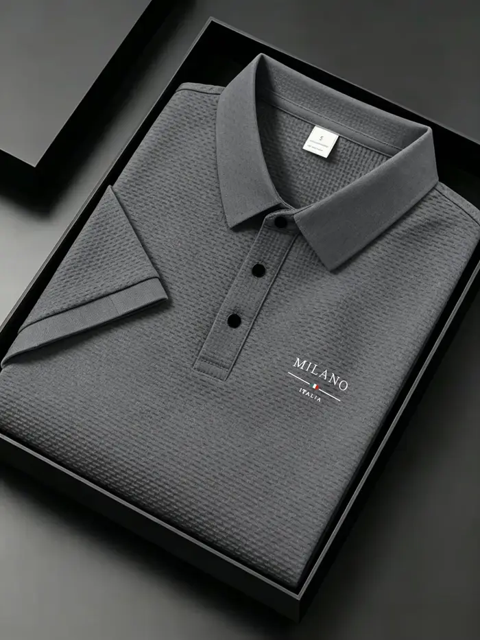 Polo jacquard pour homme Milano Italia