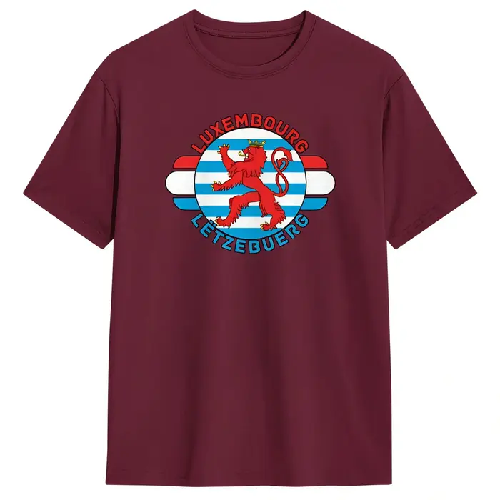 T-shirt en coton avec emblème de Luxembourg pour hommes