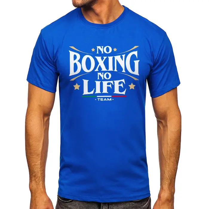 Pas de boxe pas de vie Gym imprimé Vintage hommes T-shirt Sport 100% coton classique t-shirts pour hommes femmes vêtements de Sport hauts