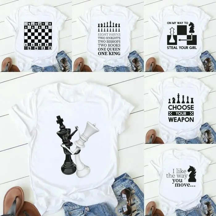 T-shirt d'échecs créatif le jeu