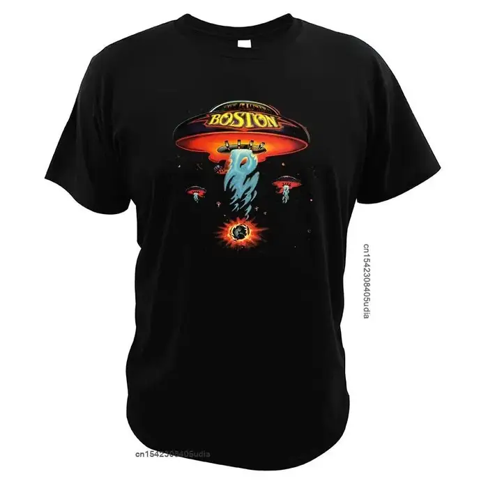 Boston vaisseau spatial T-Shirt Album Boston T-Shirt groupe de Rock américain coton à la mode T-Shir
