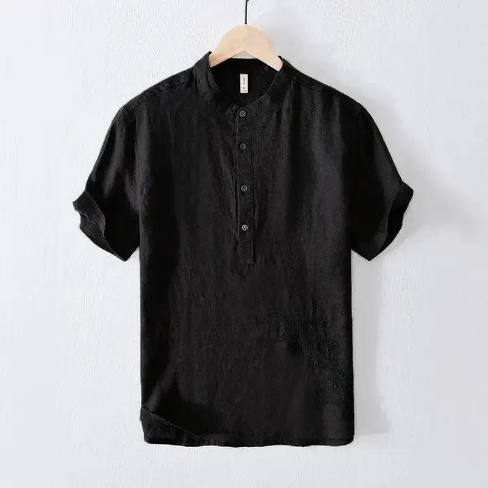 T-shirt d'été fin à col rond pour homme, ample et frais, à manches courtes, décontracté, tendance, p