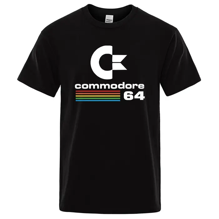 T-shirts Homme Été 2026 – T-shirt Imprimé Commodore 64 C64 SID Amiga Rétro – Design Cool Streetwear – Haut à Manches Courtes en Coton