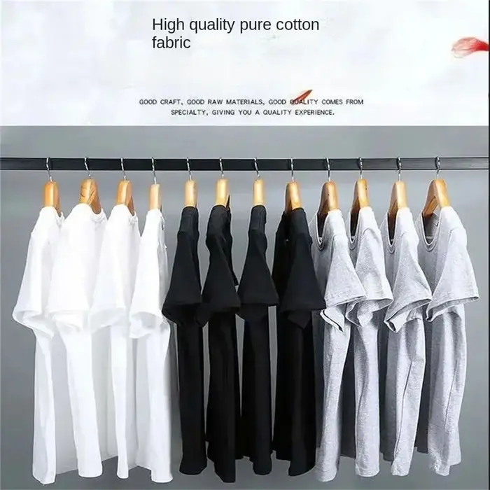 Hommes t-shirt été couverture en coton femmes couleur unie t-shirts vierges col rond à manches court