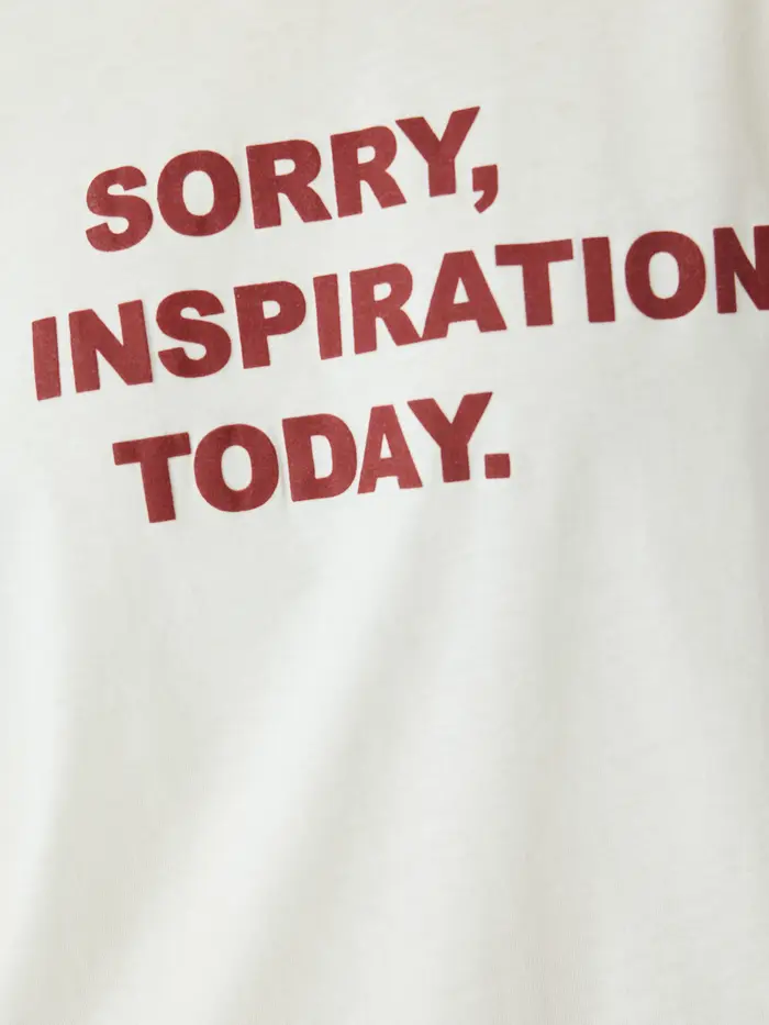T-shirt blanc avec inscription SORRY