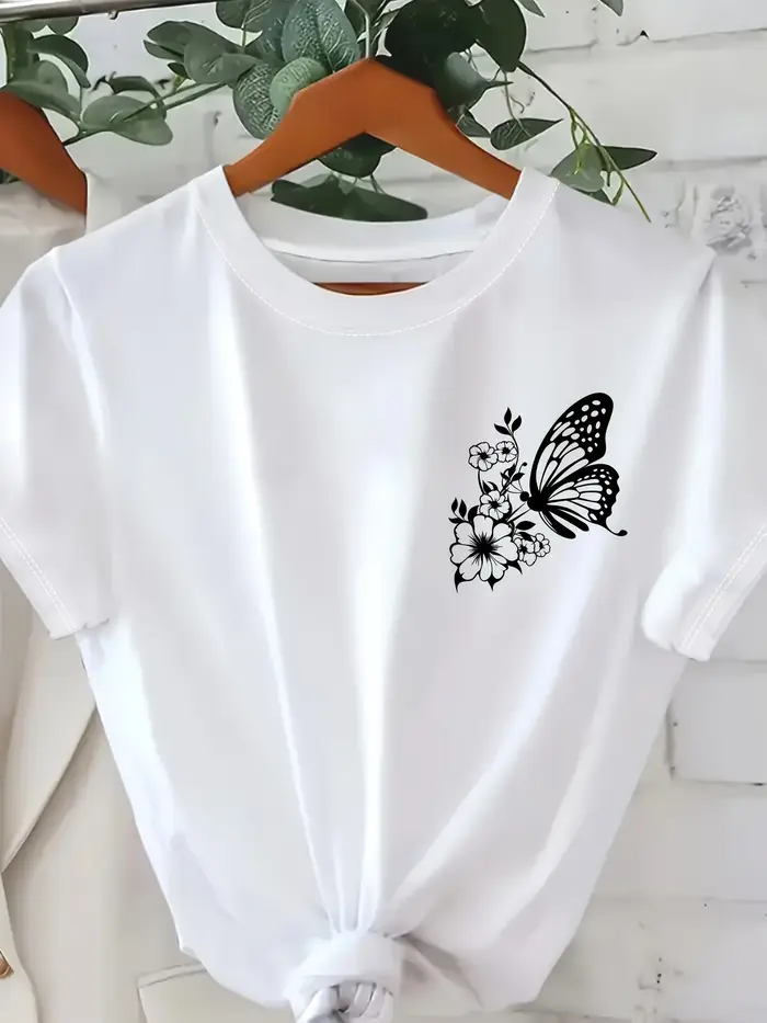 T-shirt unisexe à manches courtes pour femme