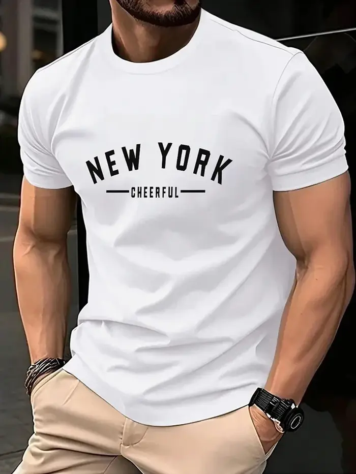 T-shirt pour homme de haute qualité 100% coton à manches courtes