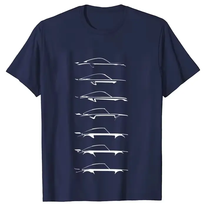 T-shirt pour hommes, design de voiture de course automobile
