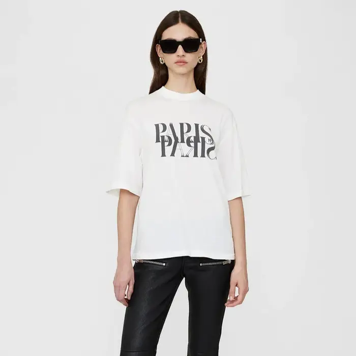 T-shirt de marque de luxe à l'art minimaliste parisien pour hommes et femmes