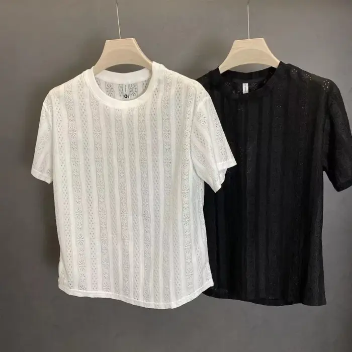 T-shirts pour hommes en maille respirante ajourée