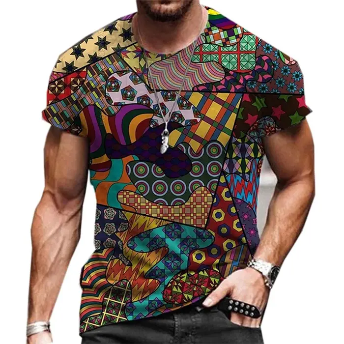 T-shirts graphiques africains Art abstrait coloré impression 3D hommes femme T-shirt vacances Streetwear Harajuku