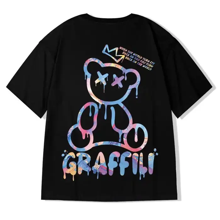 M-8XL t-shirts surdimensionnés nouveau T-shirt coréen ample été élargi col rond décontracté Couple haut à manches courte