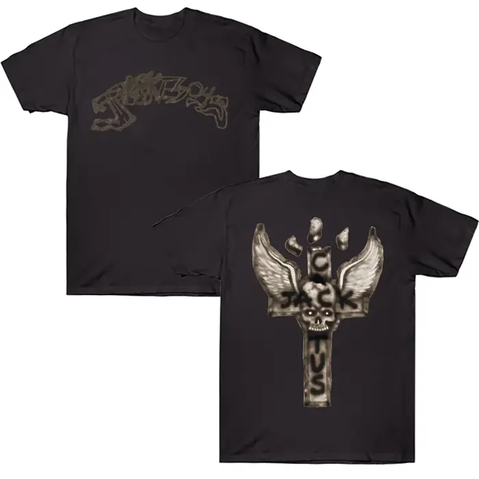 JACKBOYS 2 Album Art Graffiti T-shirt Traviss Scott Cactus Jack hauts ample décontracté coton col ro