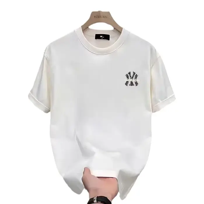 Nouveau T-shirt imprimé pour homme à manches courtes, tendance streetwear, col rond en coton, pour l