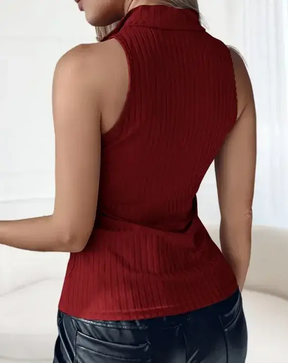 Débardeur côtelé sexy pour femme – Coupe ajustée