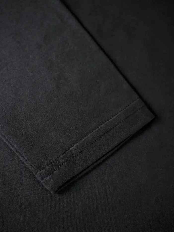T-shirt à manches longues et col mi-haut pour hommes avec lettres imprimées