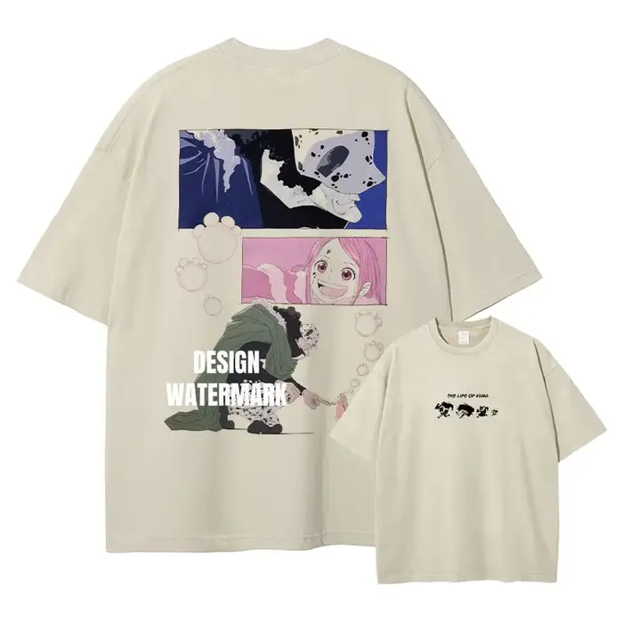 Bandai Anime O-One P-Piece T-shirts Vintage lavé Bonney t-shirt Manga Streetwear Bartholemew Kuma hauts